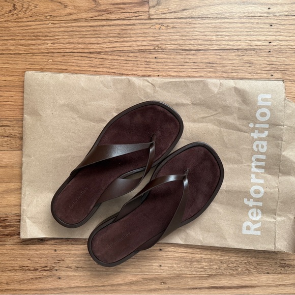 Reformation Dark Brown Sandals - Picture 1 of 6
